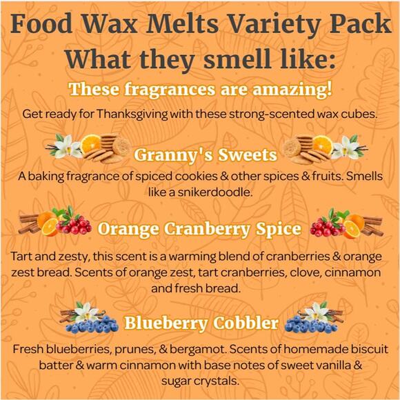 Thanksgiving Wax Melts Variety Pack, Fall Scented Wax Cubes - Picture 4 of 13
